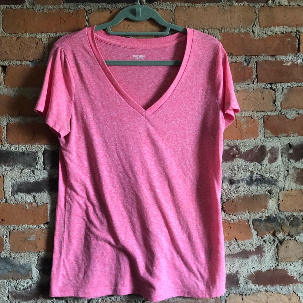 Pink check t-shirt